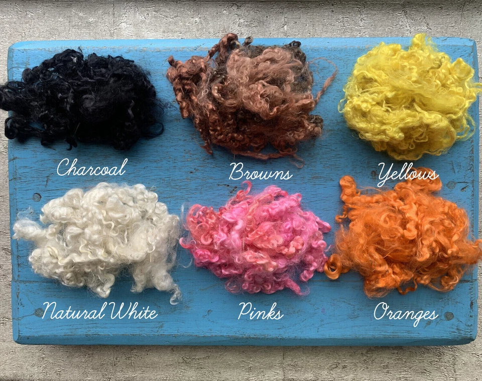 Heidifeathers® Mohair Curly Wool Locks, Hand Dyed - Choose the Colour - Felting - Image 2 of 4