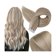 Full Shine Tape in Hair Extensions 20 Inch Remy Human Hair Tape in Extensions...
