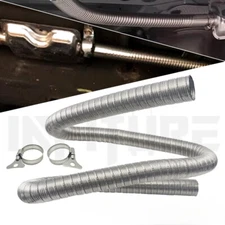 For Webasto Heater 24mm Stainless Steel Flexible Exhaust Pipe Dual Layer 120mm