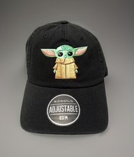NEW Star Wars The Mandalorian THE CHILD/BABY YODA Adult Black Baseball Cap OSFM