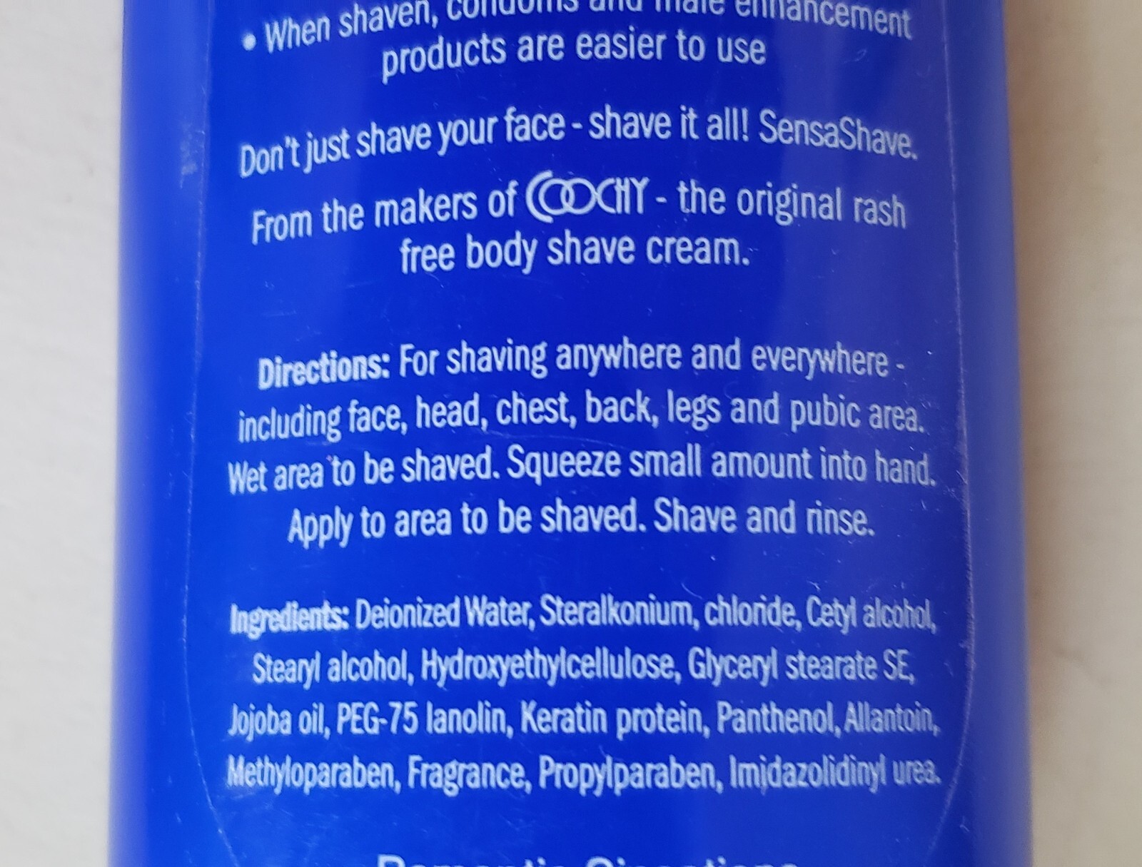 Lot of 3 NEW 6oz. From the makers of Coochy Shave Cream SensaShave Rash Free