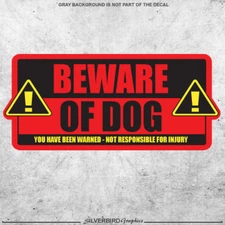 Beware of Dog / sticker / caution / warning / door / attention / animal / vinyl