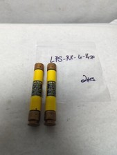 COOPER BUSSMANN,LPS-RK-6-1/4SP,LOW-PEAK 6-1/4 AMP FUSE LOT OF 2 PRE-OWNED
