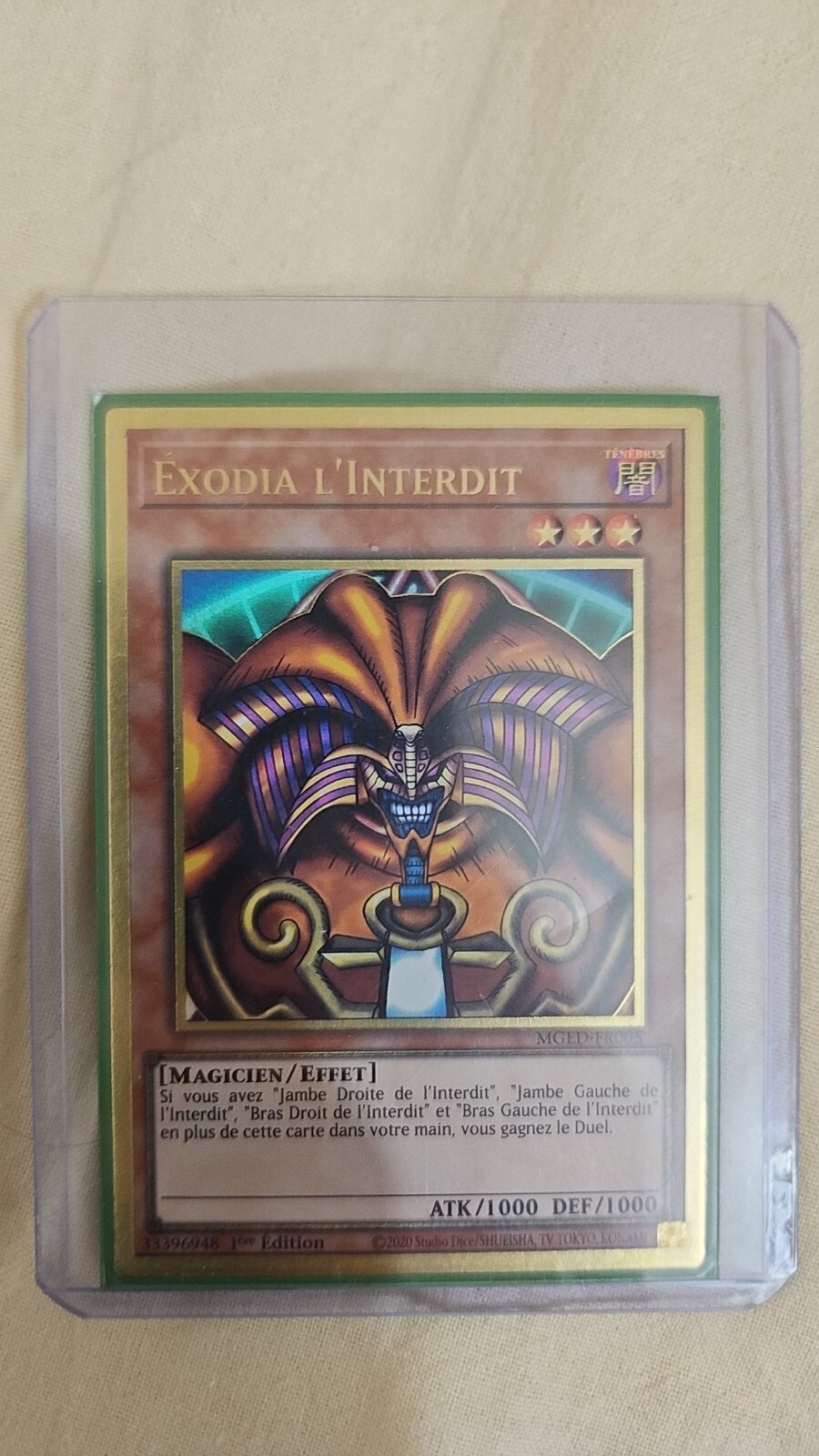 Yu-Gi-Oh Exodia L'interdit Super Rare Gold French Edition