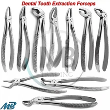 Dental Tooth Extraction Forceps Upper Lower Molars Roots Surgical Tooth Removal