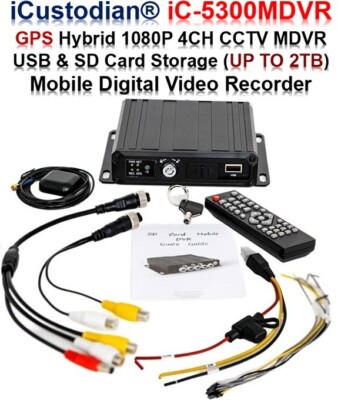iC6300MDVR HYBRID HD GPS MOBILES TAXI CCTV DVR, DUAL SD SPEICHER, SCHLÜSSEL BIS 1 TB KIT
