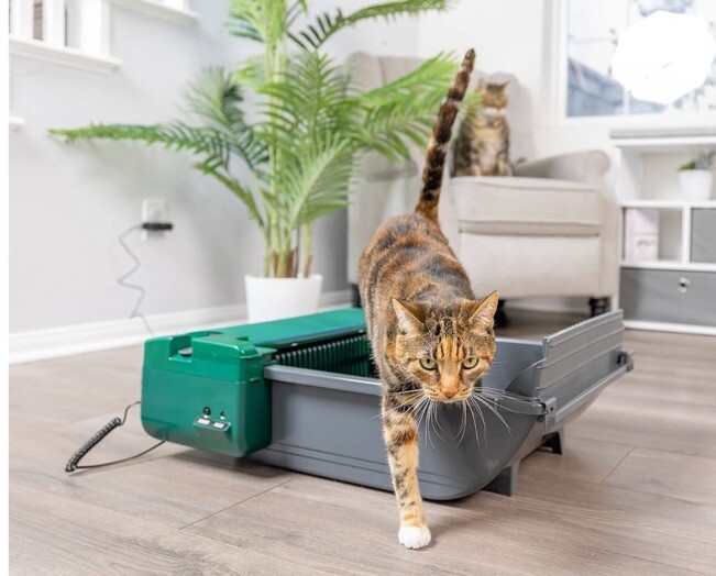 Pet Zone Smart Scoop Litter Box Value Pack Self Cleaning Kitty Litter Box
