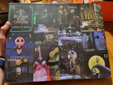 Nightmare Before Christmas 12 Days of Socks Crew  No Show Sizes 4-10 NBC 30th