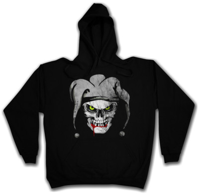 JOKER SKULL I HOODIE Dead Tattoo Art Rockabilly Skeleton Roses Artist Flash