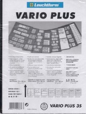 3 Pocket Lighthouse Black VARIO PLUS 3S Pages Strong and Stiff Sheets Pack of 10