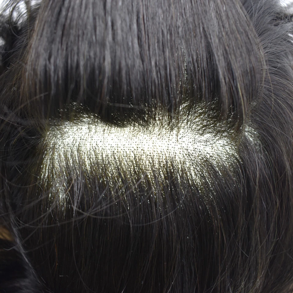 Pelucas de repuesto para hombre de encaje francés toupee piel de polietileno PU alrededor de la unidad de cabello Foto 2 de 4