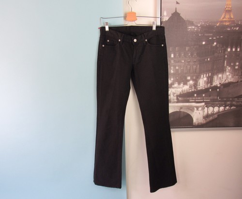 Taglia 27 SEVEN FOR ALL MANKIND nero denim vita bassa bootcut gamba larga - Foto 2 di 12