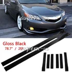 For Acura ILX 2013-2022 Gloss Black Side Skirts Extention Body Kit Splitter