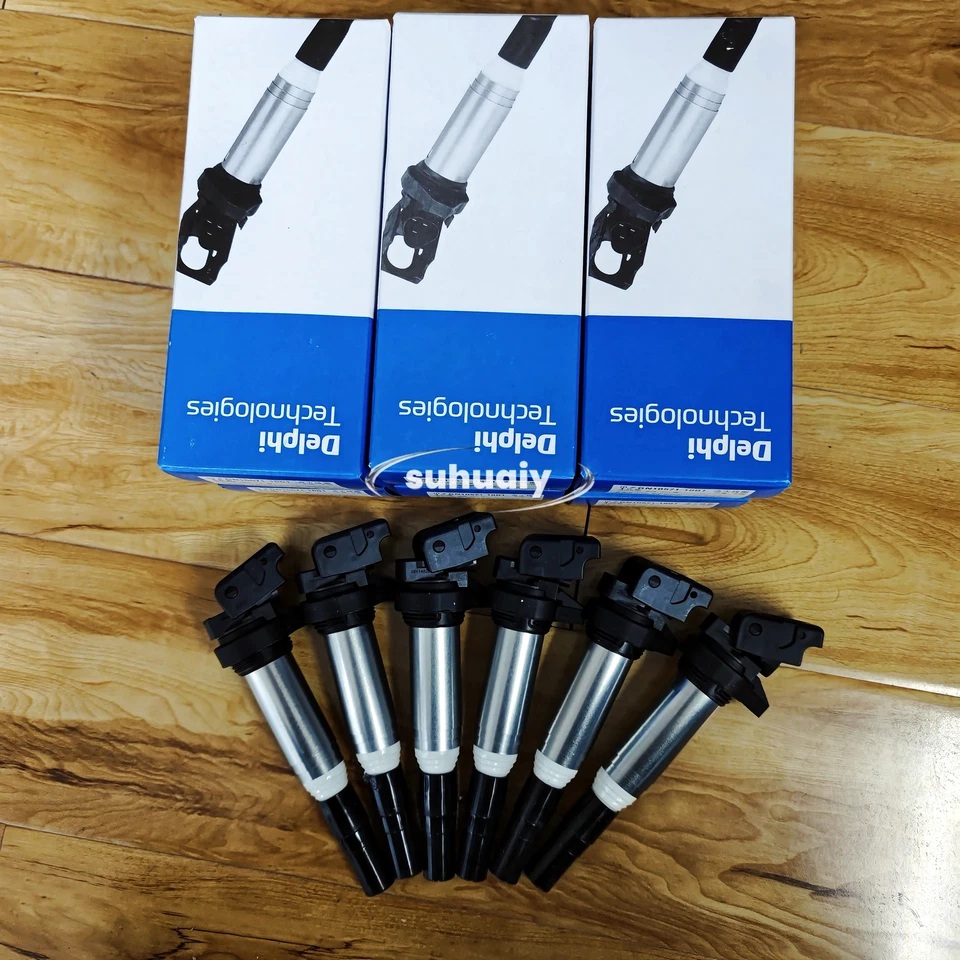 New 6X Delphi Ignition Coils Metal Set For BMW 135i 335i 325i 535i X6 Z4 X3 X5 Foto 2 de 4