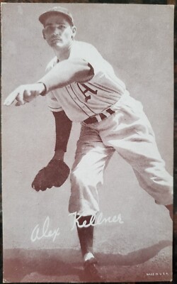 1947 Alex Kellner Exhibits Large Card MLB Philadelphia Athletics A's