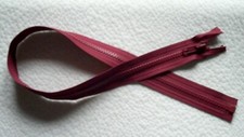 24 inch Burgundy 5V YKK Separating Vislon Zipper New