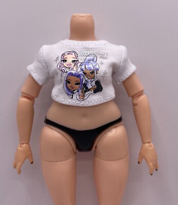 Rainbow High Vision Royal Three Tiara Song Doll Outfit Concert T-Shirt Crop Top