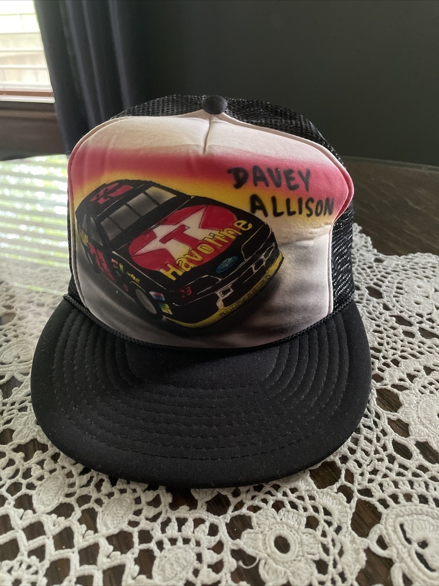 Davey Allison Nascar Racing Hat, Vintage Trucker Hat, Havoline