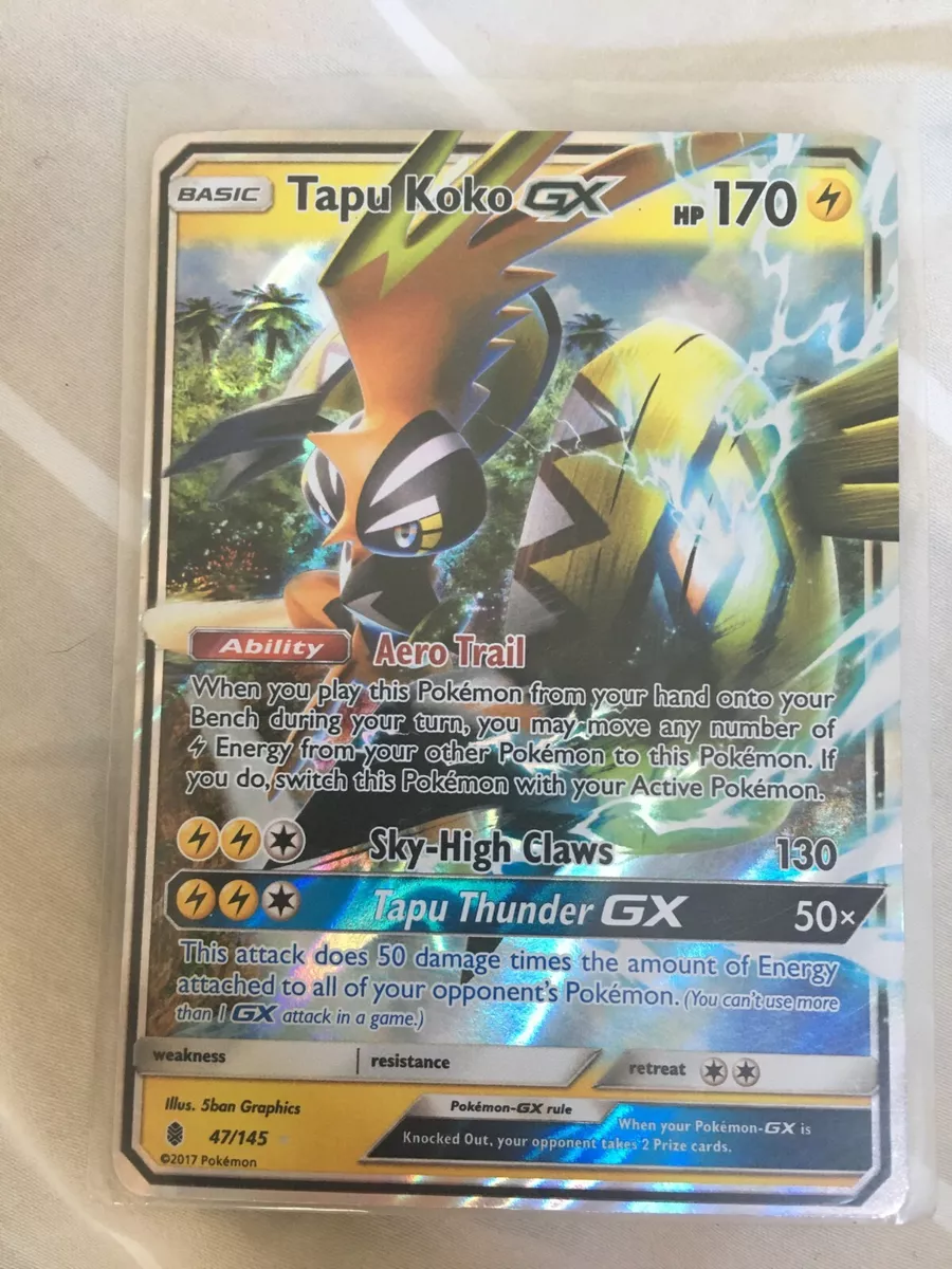 Pokemon TCG: Sun & Moon Guardians Rising Shiny Tapu Koko Premium GX Box  Featuring an Oversize Tapu Koko GX Card for sale online