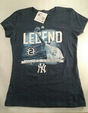 New York Yankees T-Shirt Derek Jeter Last Game Girl's Youth Medium Dark Blue