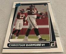 2021 Donruss Football Christian Barmore New England Patriots Rated Rookie #349