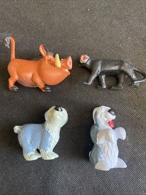 Disney Tierfiguren x 4: Bagherra, Max, Sniffin & Pumba