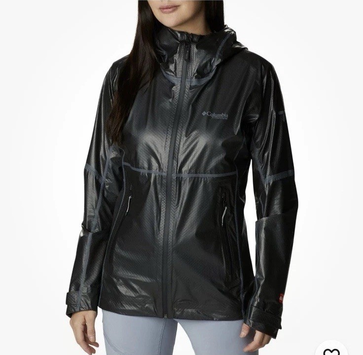 Columbia OutDry Extreme Women’s M Mesh Shell Packable Waterproof Jacket Black