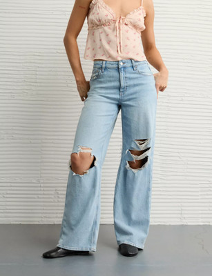 NWT American Eagle Dreamy Drapey Super High-Waisted Baggy Wide-Leg Jean