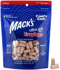 Ultra Soft Foam Earplugs 100 Pairs - 33dB Noise Reduction, Comfortable for Sleep