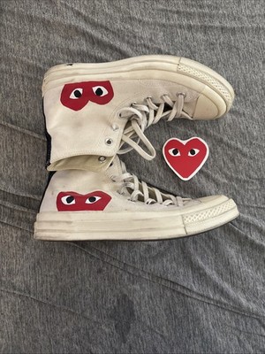 COMME DES GARCONS CDG PLAY CONVERSE WHITE HI UNISEX AZ-K112-001-2