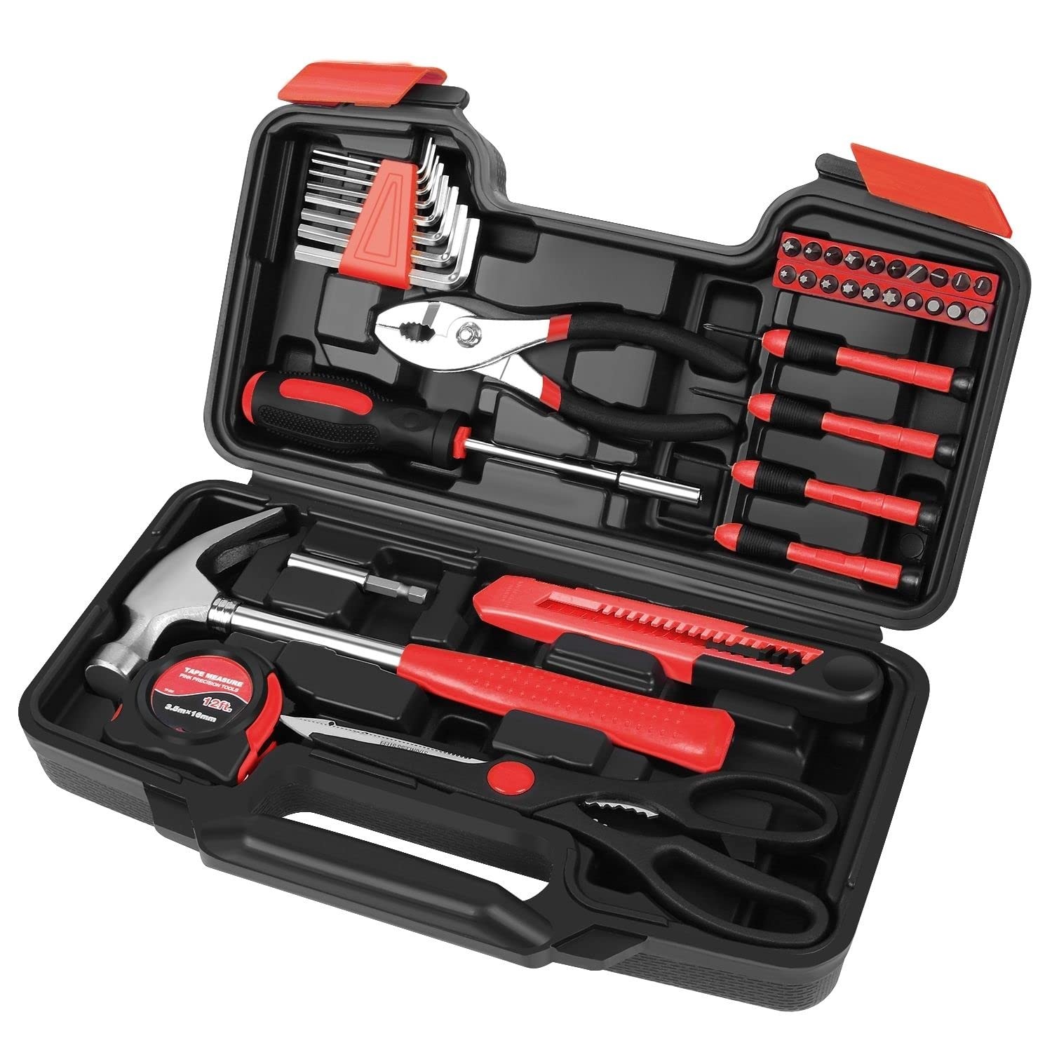 39 Piece Hand Tool Kits with Case - Compact Tool Kit for Handyman, Homeowners...