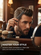 Foldable DualSided Hair Comb AntiStatic Wide Fine Tooth Pocket Beard Barber Tool