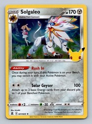 Solgaleo 021/025 Celebrations Holo Rare