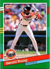 Gerald Anthony Young Astros 689 Donruss Outfield 1990 Baseball Card