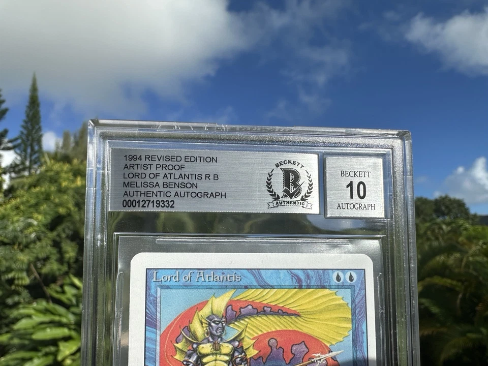 LORD OF ATLANTIS, ARTIST PROOF, REVISED, 1994 MTG, MELISSA BENSON, BAS 10! - Image 3 of 4