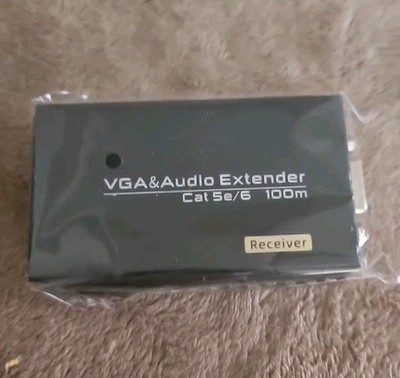 VGA UTP extender VGA AV repeater audio by cat5e/6 cable up to 100M power adapter