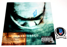 DAVID DRAIMAN SIGNED DISTURBED 'THE SICKNESS' 12x12 ALBUM FLAT PHOTO BECKETT COA