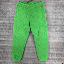 Aviator Nation Quilted Sweatpants in Kelly Green Size Medium