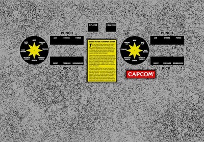 Street Fighter 2 championship edition arcade control panel orverlay CPO