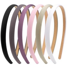 6pcs Thin Headbands for Women, Satin Comfortable Headbands for Women Non Slip