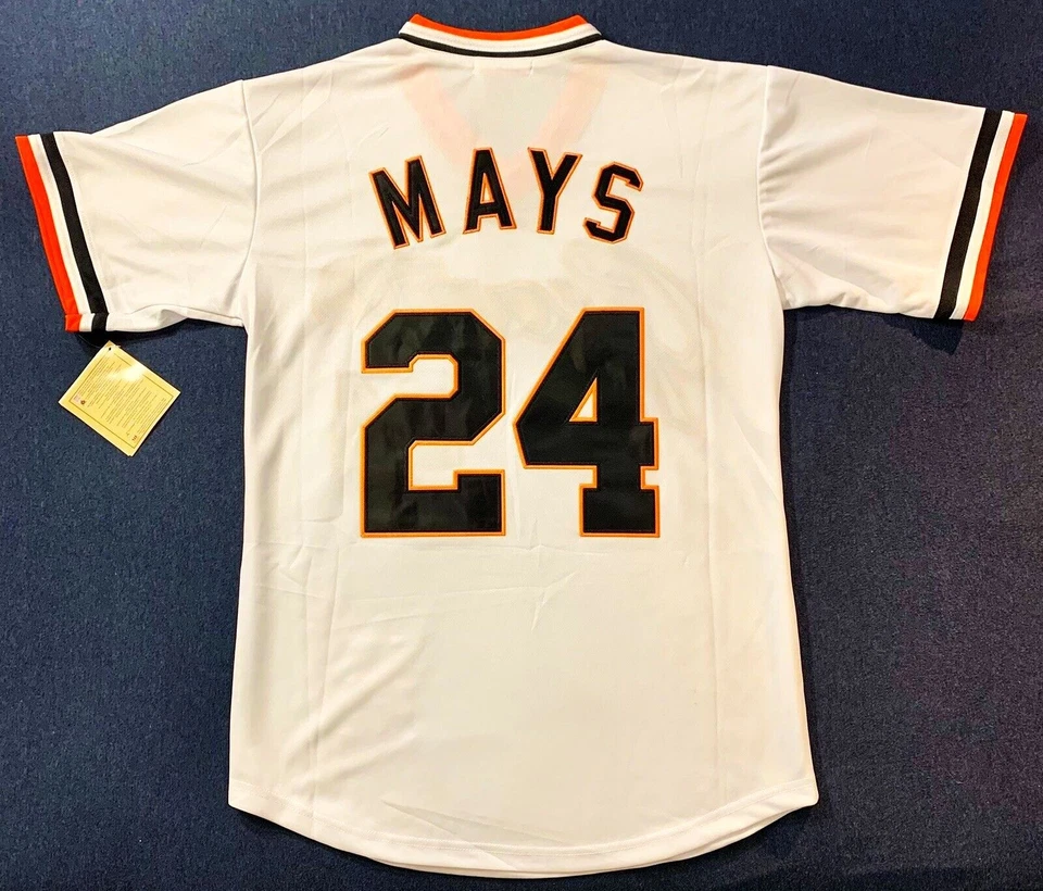 Camiseta deportiva blanca clásica Willie Mays de los Gigantes de San Francisco talla mediana para hombre Foto 2 de 4