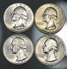 Group of 4, 1951 D, 1951 S, 1953 D, & 1953 S Washington Quarters - Unc !!