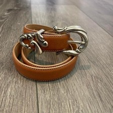 Coldwater Creek Brown Leather Western Belt Si...