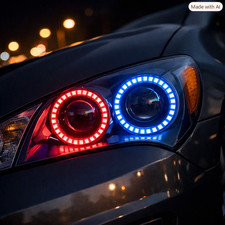 Universal Rgb Led Angel Eye Halo Ring Car Headlight Drl Fog Light Speaker Grille Universal Rgb Led Angel Eye Halo Ring Car Headlight Drl Fog Light Speaker Grille