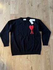 Ami Paris Alexandre Mattiussi Knit Sweater Men’s Size Large Black