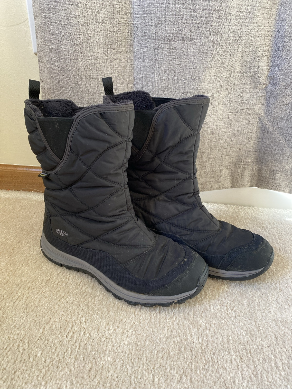 Stivali da neve invernali da donna impermeabili Keen Dry taglia 9 neri