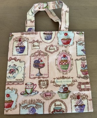 Harrods   Tearoom & Cupcakes  Vinyl Coated Tote Bag From London
