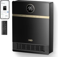 Dreo Smart Wall Heater, IP24 Electric PTC Space Heaters for Indoor Use, 30°