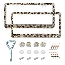 Bling License Plate Frame Sparkly License Plate Tag Cover With Multifaceted ... Bling License Plate Frame Sparkly License Plate Tag Cover With Multifaceted ...