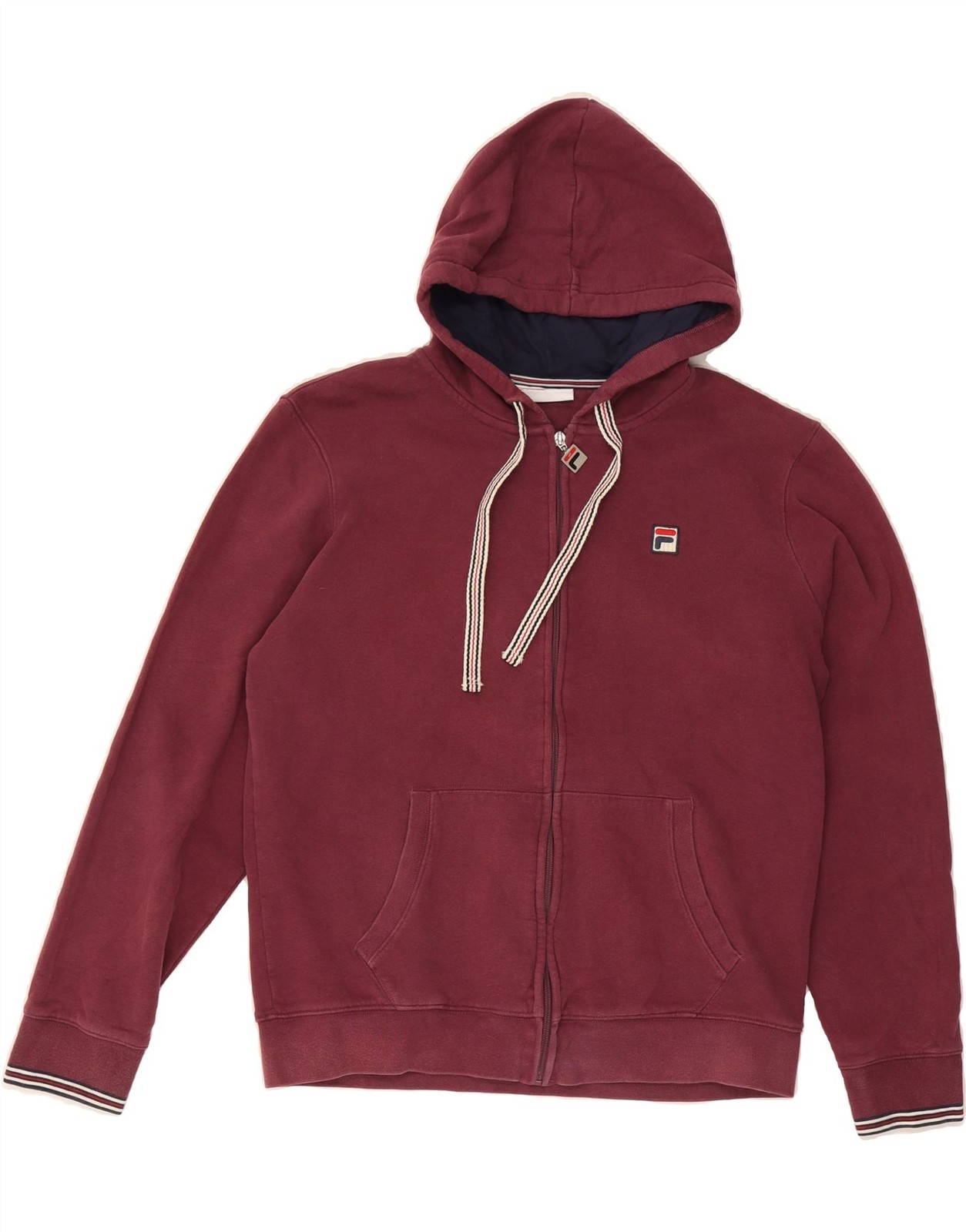 FILA Felpa con cappuccio e zip uomo grande cotone marrone AY13